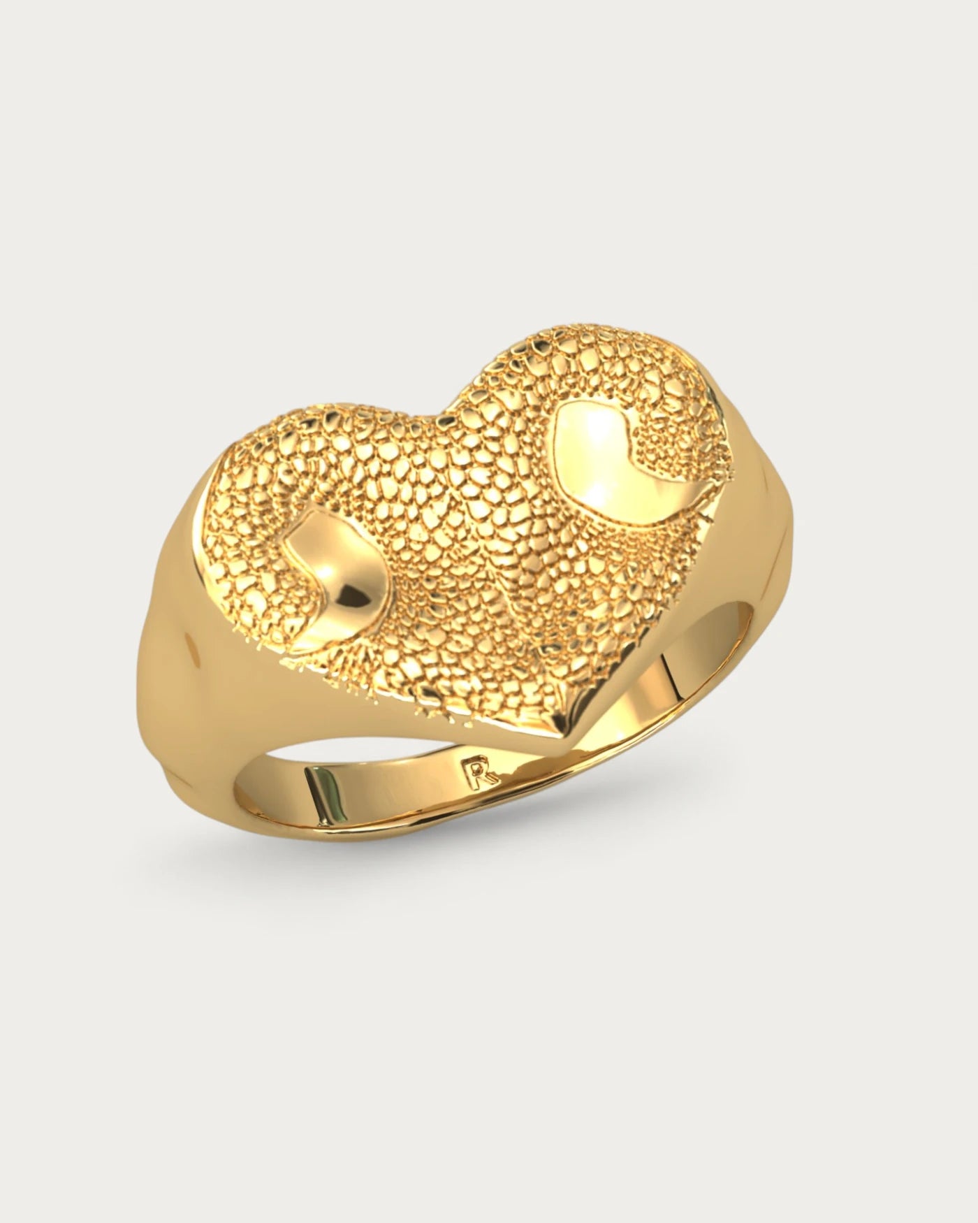 Anillo Huella Nariz Perro o Gato Dorado