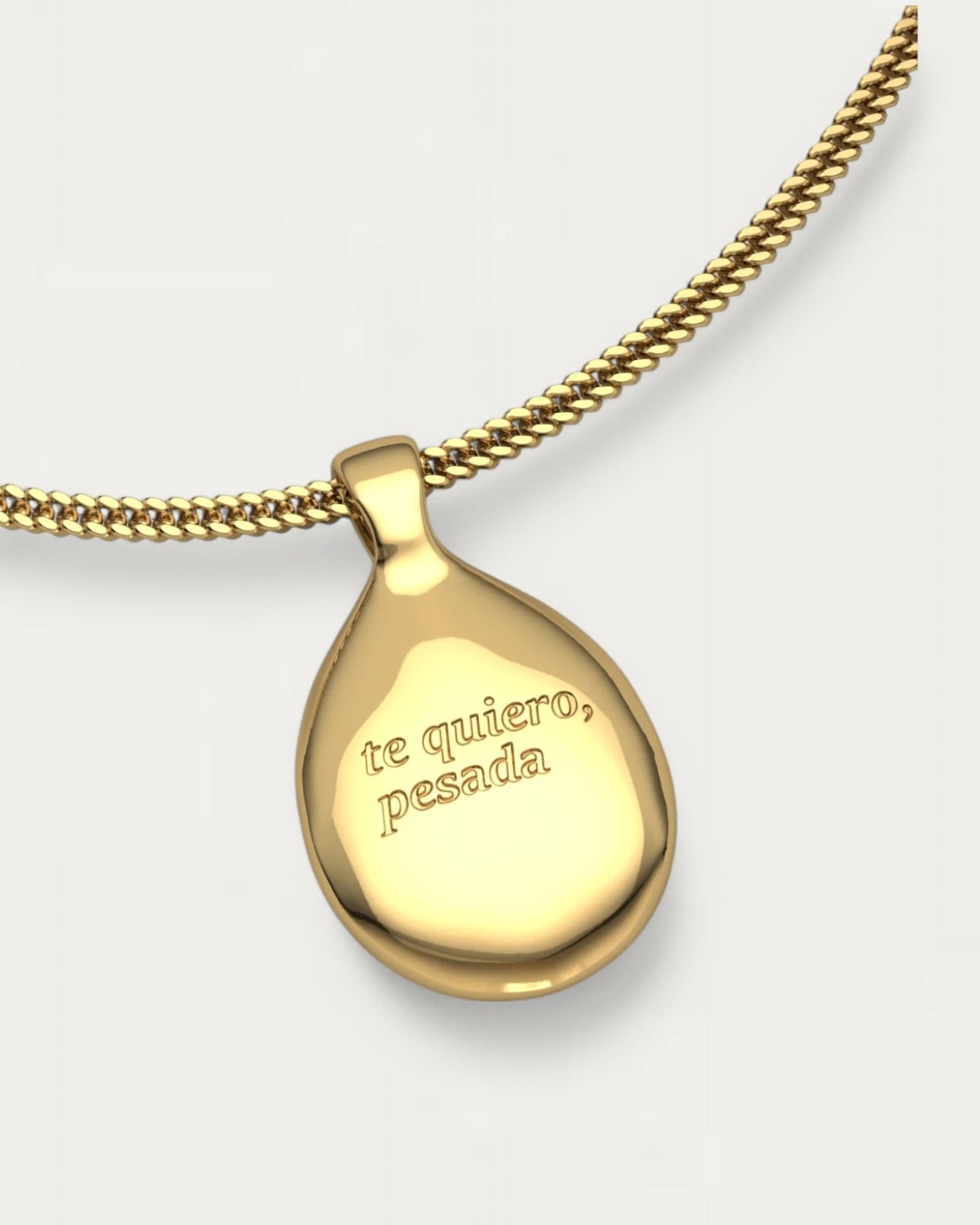 Collar Personalizado con Huella e Inicial Oro