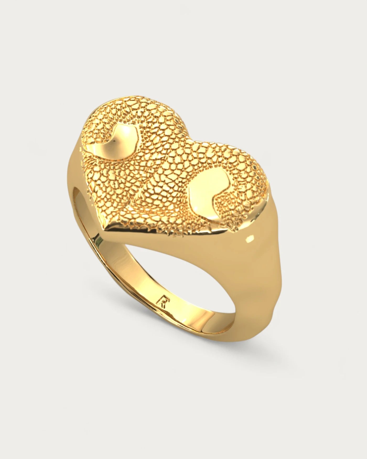 Anillo Huella Nariz Perro o Gato Dorado