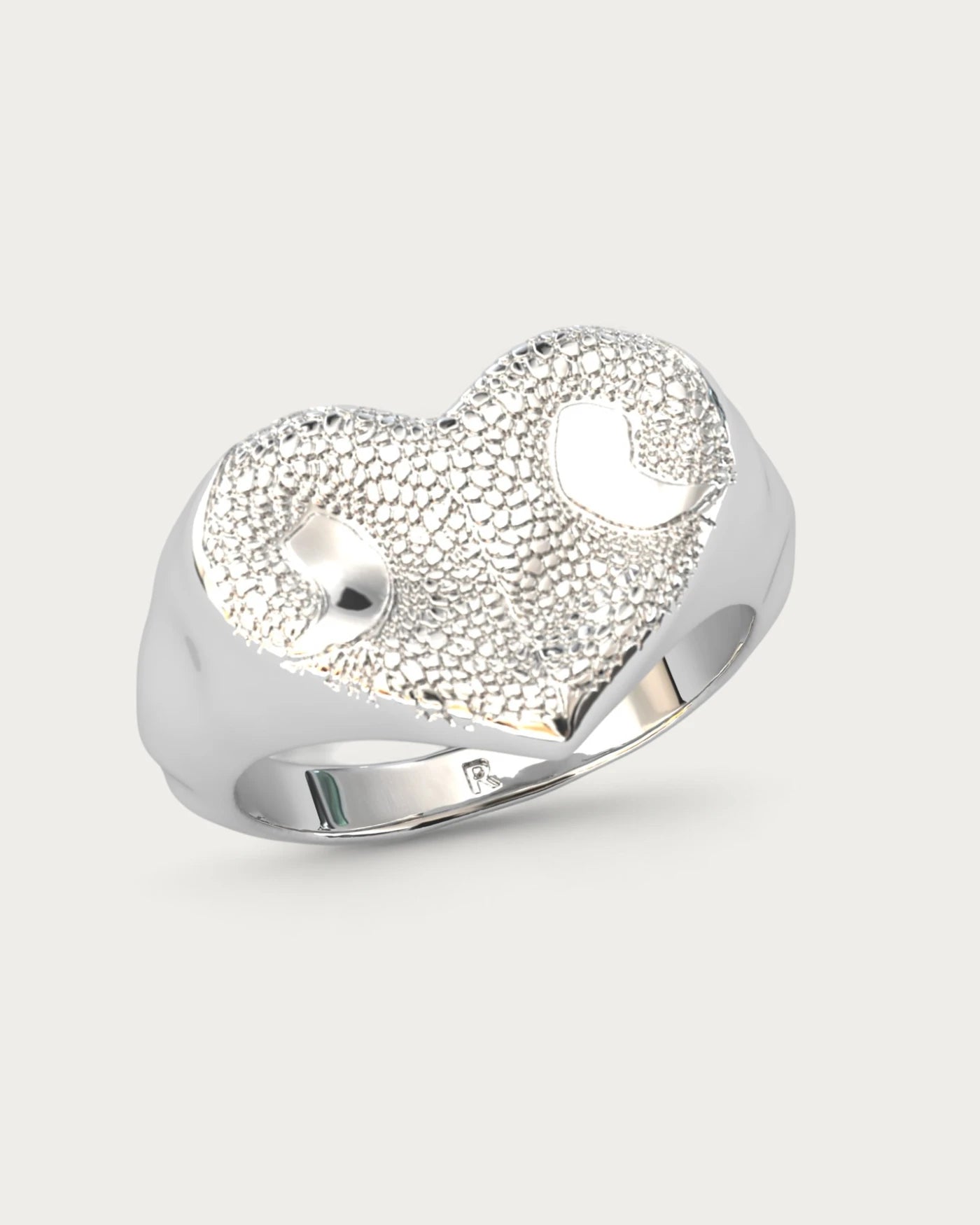 Anillo Huella Nariz Perro o Gato Dorado en Plata de Ley