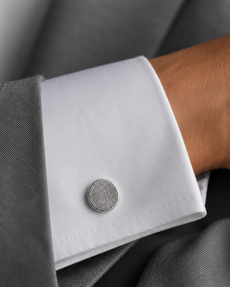 Gemelos de Plata de ley Personalizados huella u Hocico
