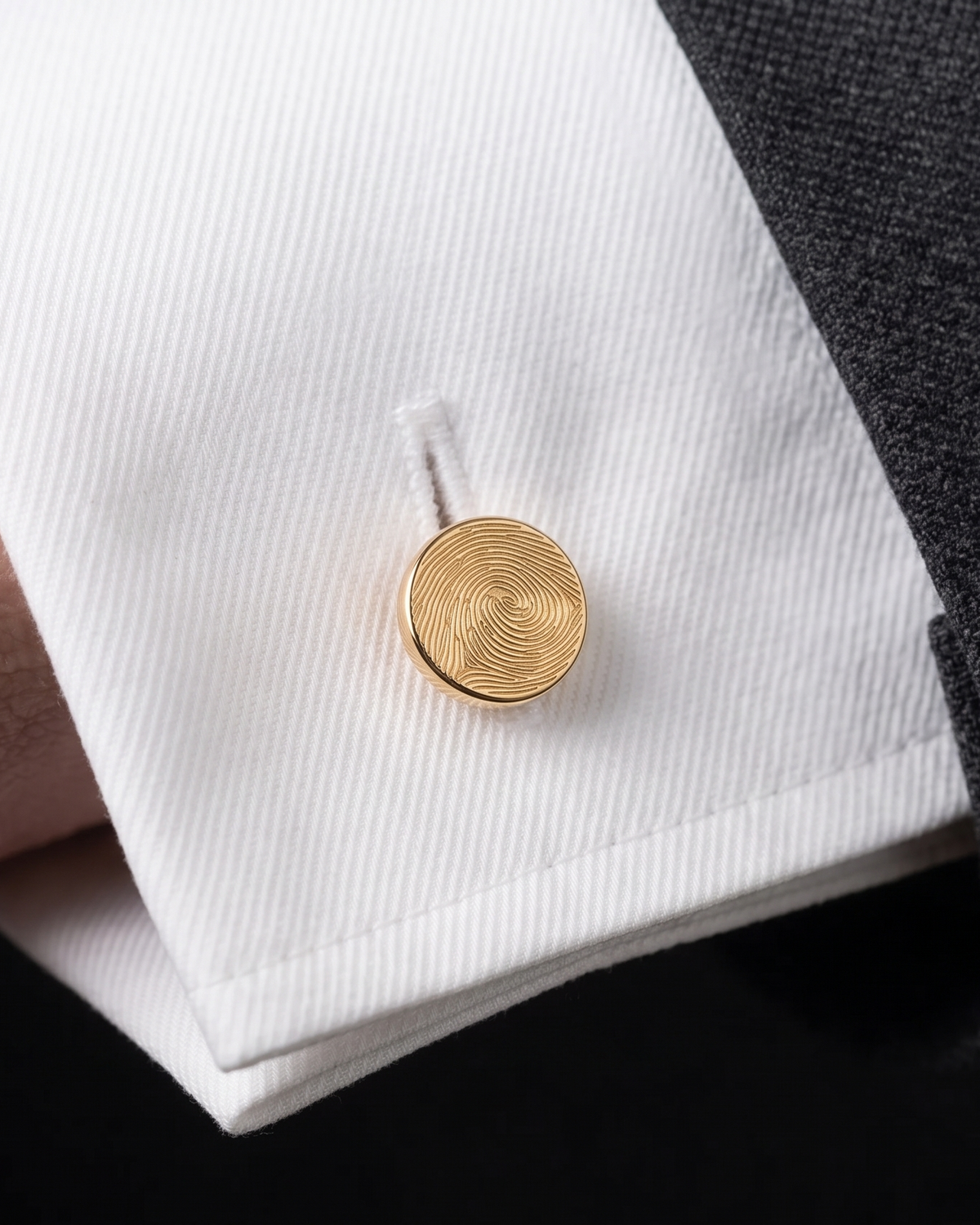Gemelos de Plata en Baño de Oro Personalizados huella u Hocico
