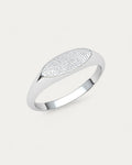 Anillo Sello con Huella Mujer Plata