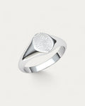 Anillo Sello con Huella Pinky Plata