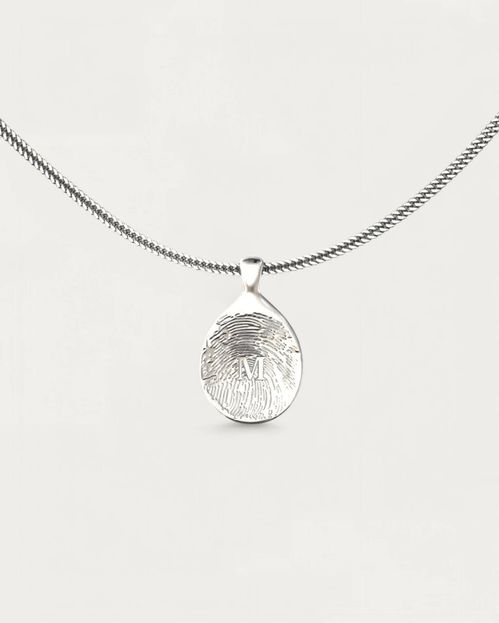 Collar Gota Personalizado con Huella  Plata