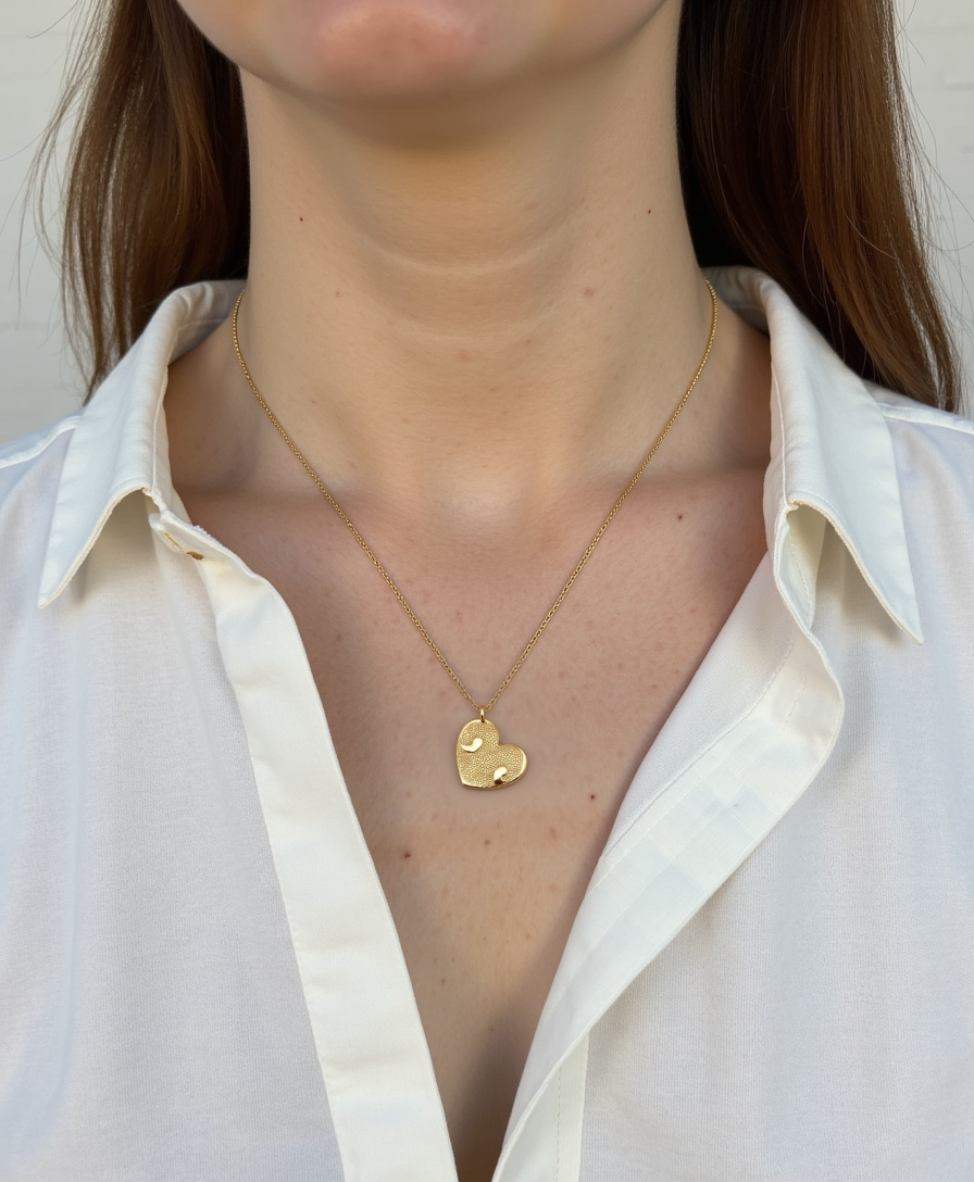 Colgante Huella Nariz Perro o Gato Dorado