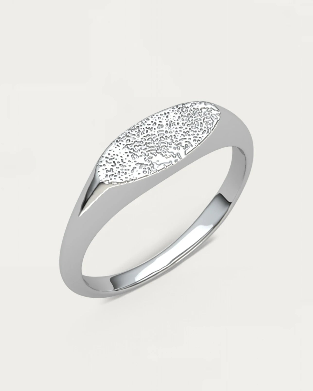 Anillo Sello con Huella Mujer Plata